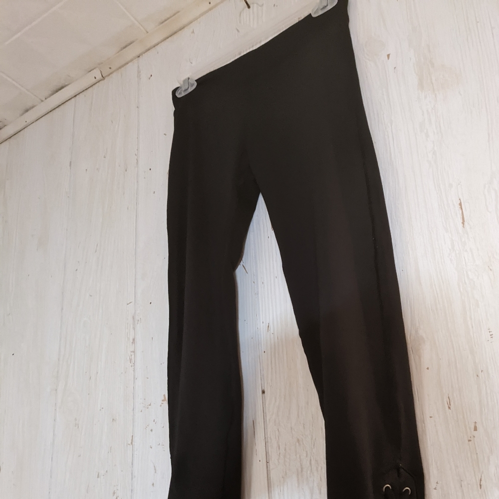 Aero M Black Leggings with lace detail at the sides dated 3/19